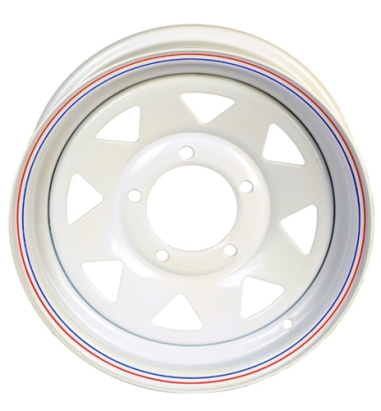 15" x 5" White Spoke Wheel 555