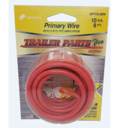 10 Gauge Red Wire, 8ft