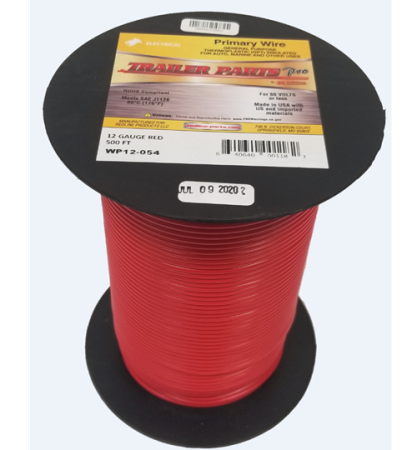 12 Gauge Red Wire, 500ft