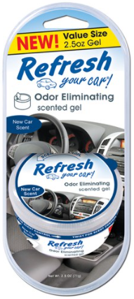 Odor Eliminating Scented Gel Air Freshener, New Car Scent
