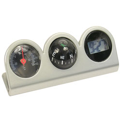Custom Accessories Clock, Compass, Thermometer Combo