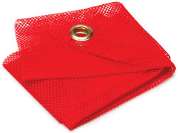 RoadPro 18" x 18" Red Mesh Warning Flag w/ Grommets
