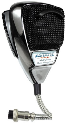 Astatic 636L Noise Canceling 4-Pin CB Microphone, Chrome Edition