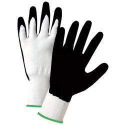 West Chester Holdings Nitrile Dip Gloves with White Knit Wrist, 5-Pack