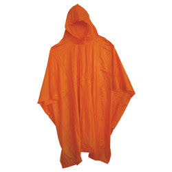 52" x 80" Side-Snap Poncho with Hood, Orange