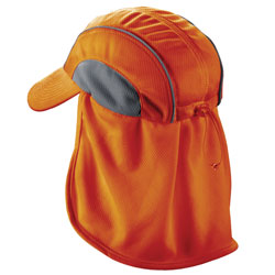 Chill-Its High Performance Hat with Neck Shade, Hi-Vis Orange