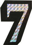 Number 7 Prism Style Adhesive Number