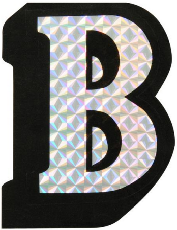 Letter B Prism Style Adhesive Letter