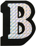 Letter B Prism Style Adhesive Letter