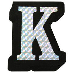 Letter K Prism Style Adhesive Letter
