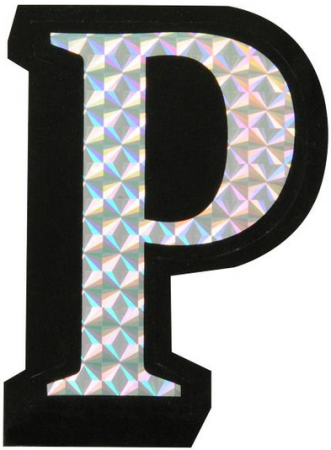 Letter P Prism Style Adhesive Letter