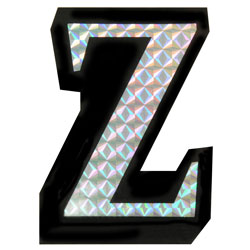 Letter Z Prism Style Adhesive Letter