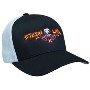 Diesel Life OSFA Flex Fit Trucker Hat, Black/White with Red & Yellow