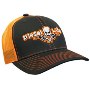 Diesel Life Snap Back Hat, Charcoal/Neon Orange with Neon Orange