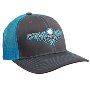 Diesel Life OSFA Richardson Snap Back Hat, Charcoal/Neon Blue with Blue