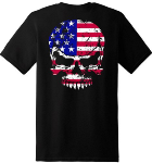 Diesel Life American Flag Skull T-Shirt, Black