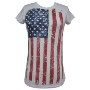 Big Bang Clothing Co Women's Scoop Neck Top with Flag Design, Large