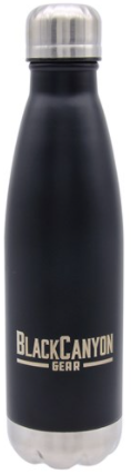 BlackCanyon 16oz Water Bottle with Twist Lid, Black