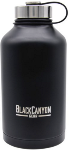BlackCanyon 64oz Water Bottle, Twist Lid, Black