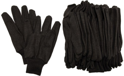 BlackCanyon Gloves Brown Jersey, 12-PACK