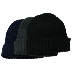 BlackCanyon Outfitters Ribbed Knit Hat with Fleece Lining