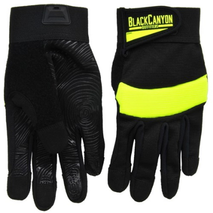 BlackCanyon High Dexterity Glove with Silicon Palm & Yellow Hi Vis Strip