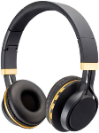 Sentry Deluxe Stereo Headphones, Bluetooth, Mic, Black & Gold