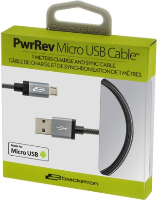 Bracketron PwrRev Micro USB Charge & Sync Cable