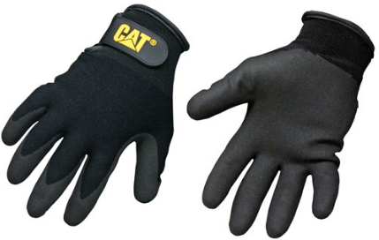 CAT Nylon, Palm Dipped Nitrile, Terry Lined Gloves, Large