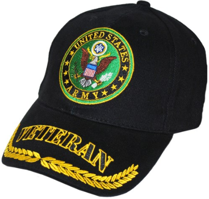 U.S. Army Veteran Cap, Black