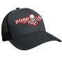 Diesel Life Snap Back Hat with Diesel Life Logo, Black/Charcoal/Red