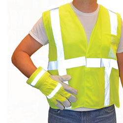 BlackCanyon Outfitters Hi Visibility Green Class 2 Safety Vest and Work Glove Combo