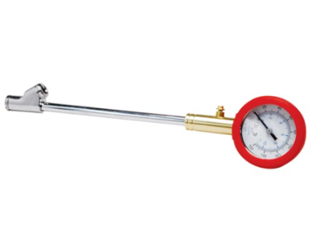 TruckSpec 7" Straight Dual Foot Tire Gauge, with Dial