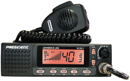 JohnsonII CB Radio, 3 Color LCD, Weather Channels, 12V/24V