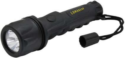 Lumagear 5.5" LED Rubberized Flashlight, 12 Lumens