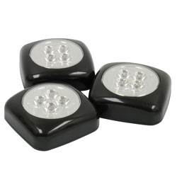LUMAgear LED Push Lights, 3-Pack