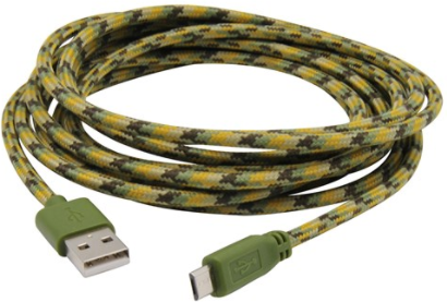 10 Ft Micro USB Charge and Sync Cable, Camo