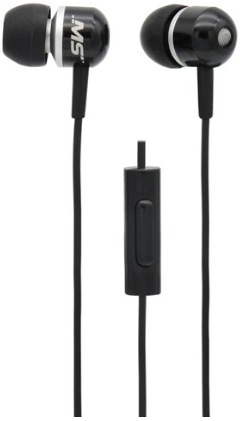 MobileSpec Stereo Metal Earbuds with In-Line Mic