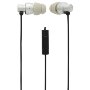 MobileSpec Metal Construction Earbuds with In Line Mic, Silver/ Black