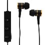 MobileSpec Bluetooth Wireless Earbuds with In Line Mic, Black/Gold