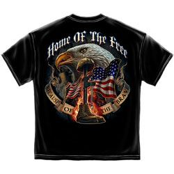 Home of the Free Design Black T-Shirt