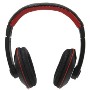 MobileSpec Chords Stereo Headphones with In Line Mic, Black/Red
