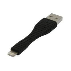 MobileSpec 3" Charge & Sync 8 Pin Lightning to USB Flex Cable, Black