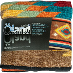 50" x 80" Hand Woven Chenille Jacquard Blanket