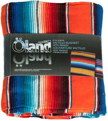 Oland Saltillo Blanket with Fringes 59" X 86"