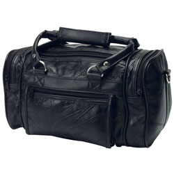 RoadPro 12" Patchwork Leather Shave Kit Bag