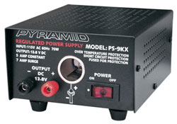 Pyramid 5 Amp Power Supply with Cigarette Lighter Socket