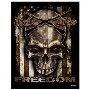 Hick Life Freedom Skull/Flag T-Shirt, Black