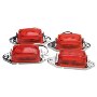 RoadPro 1.75" x 1" LED Clearance Marker Lights, Red 4 Pack