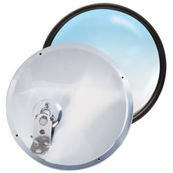 RoadPro 8.5" Stainless Steel Adj Convex Mirror, Offset Stud